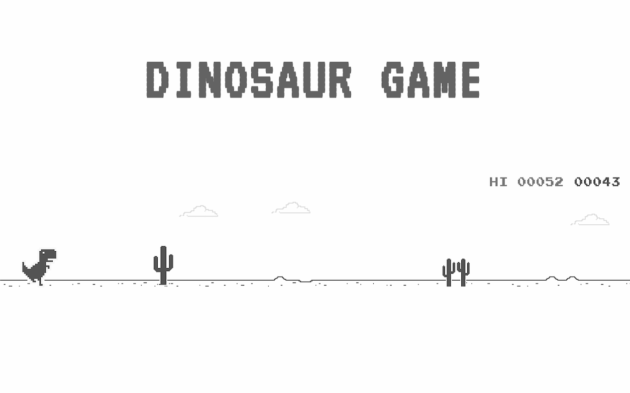 Dinosaur Game Google Chrome - T-Rex Run Online