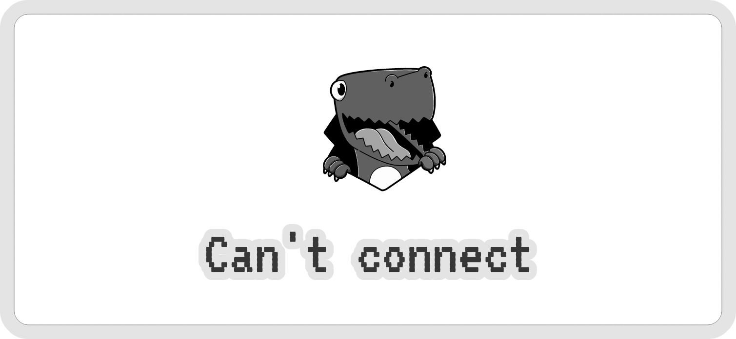 Offline - Unable to connect to the internet - Dino Game Sticker | Poster