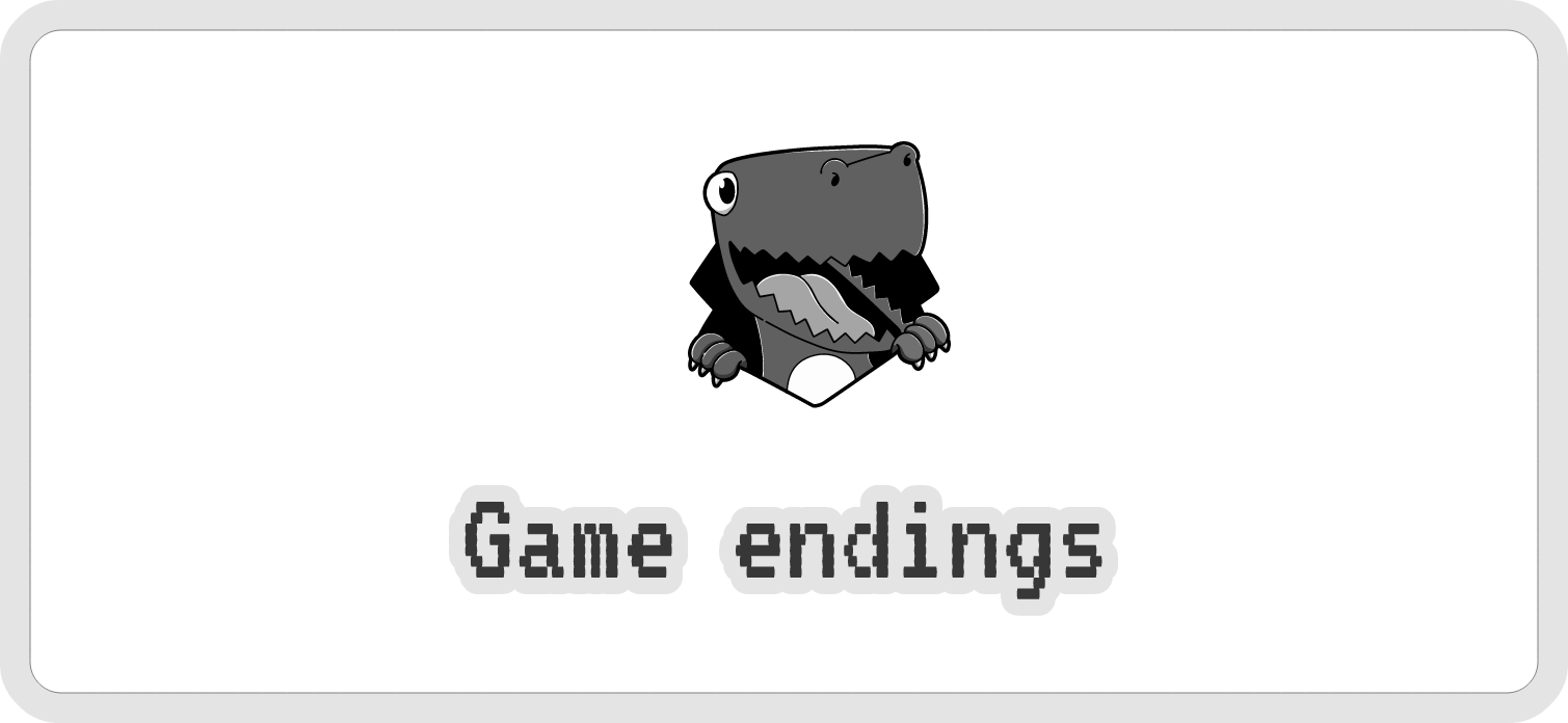 End of game Chrome Dino Game!! 